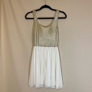 Australian Forever New Metallic Flirty Mini Dress